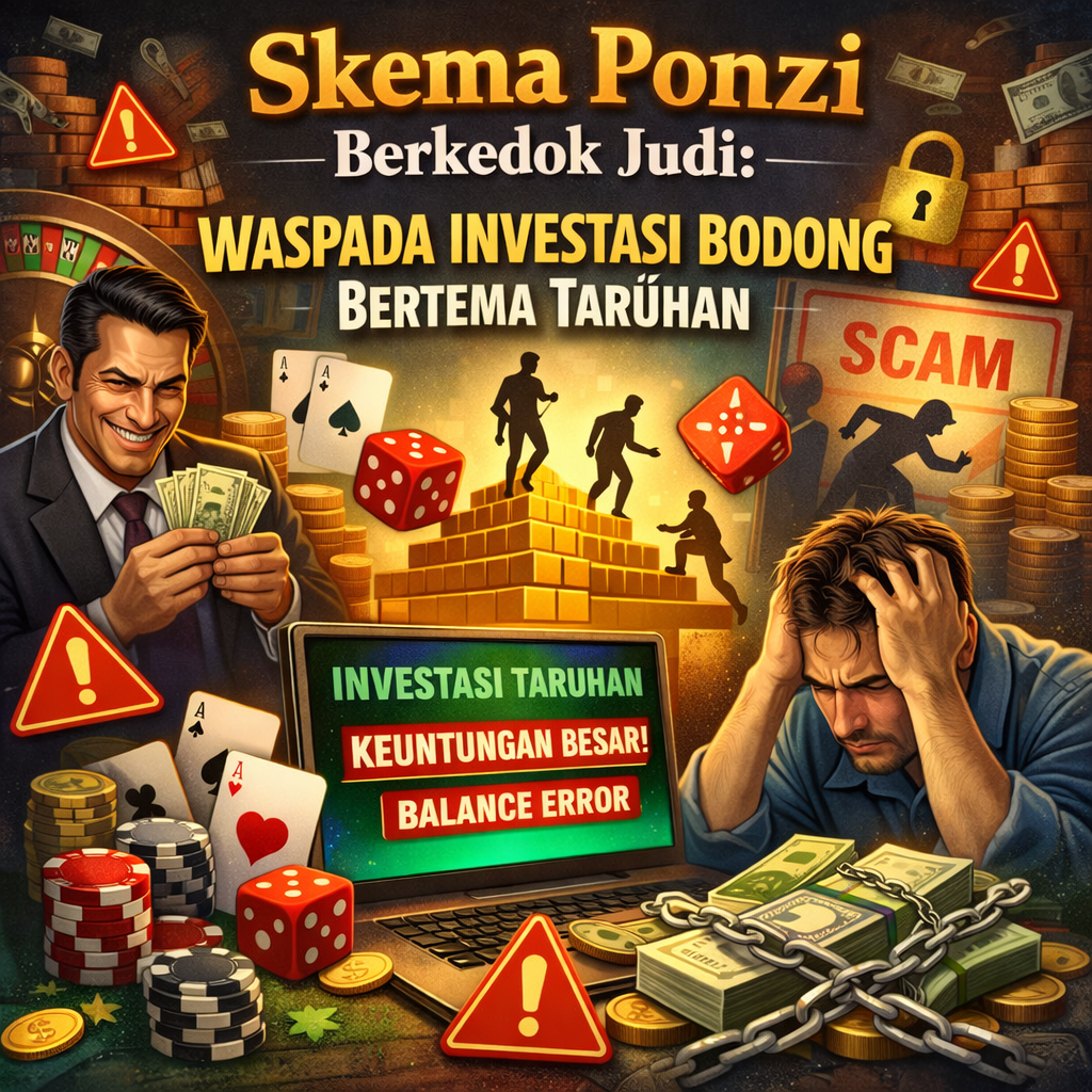 SKEMA PONZI BERKEDOK JUDI: WASPADA INVESTASI BODONG BERTEMA TARUHAN.